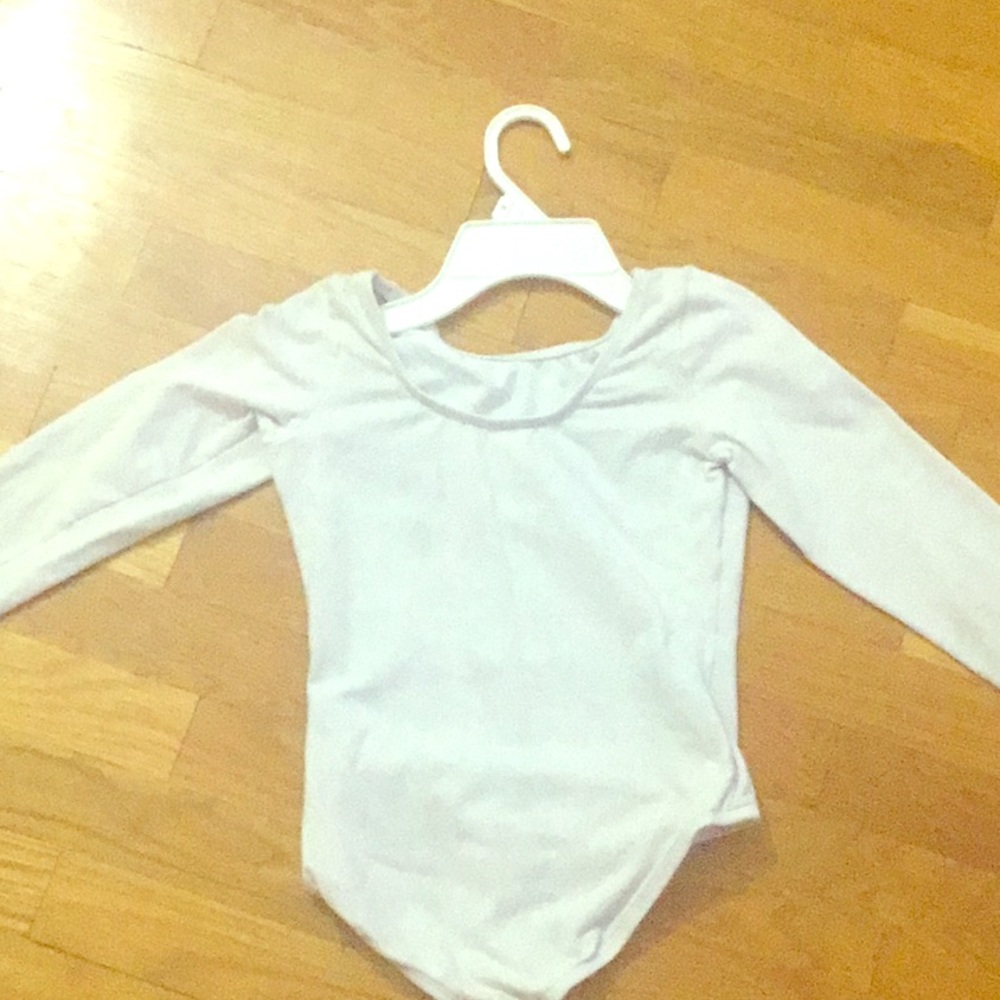 White Body Suit For Girls. Size: 7/8 Girls.